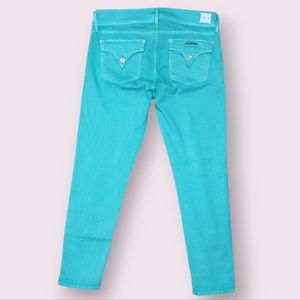 Hudson Teal Skinny Crop Jeans